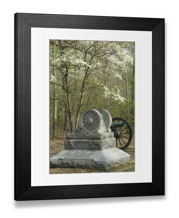 Framed Print : Ohio Civil War memorial, Shiloh battlefield