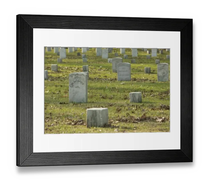 Framed Print : Missouri grave, National Cemetery, Shiloh battlefield