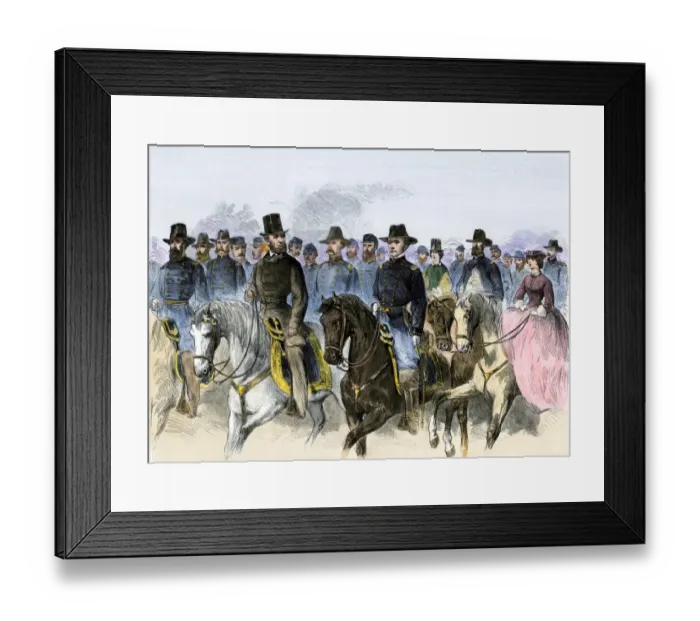 Framed Print : President Lincoln reviewing the Union army Framed Print : President Lincoln reviewing the Union army