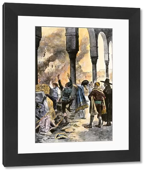 Madrid riots after Spains defeat at Trafalgar, 1805