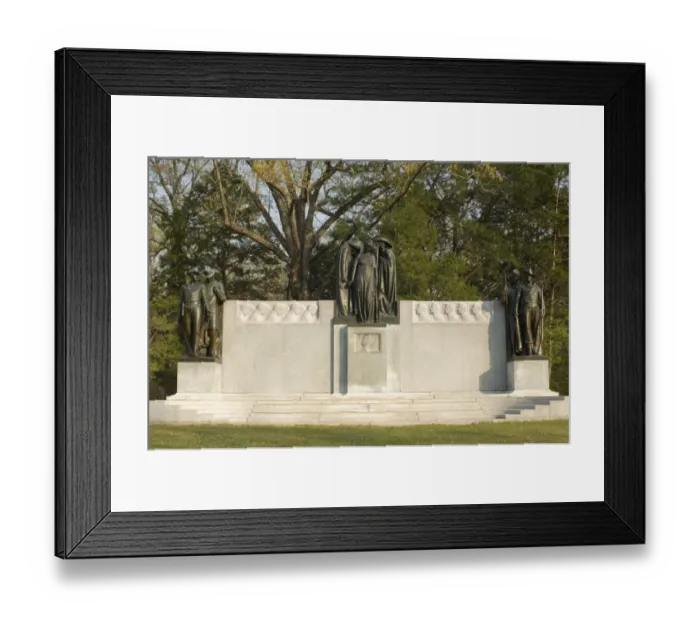 Framed Print : Confederate Civil War memorial, Shiloh battlefield