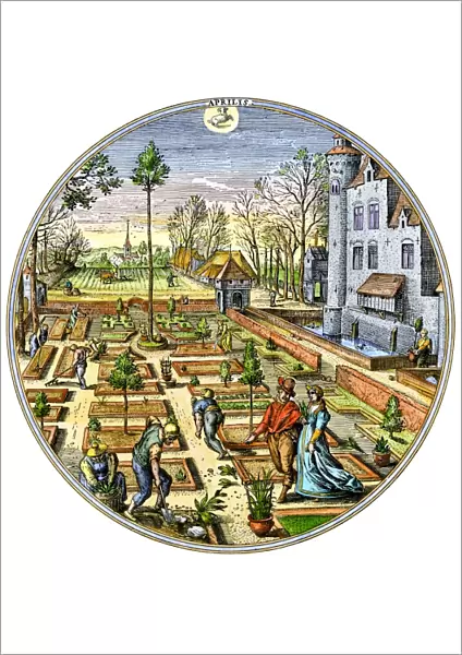 Formal garden of the late Middle Ages
