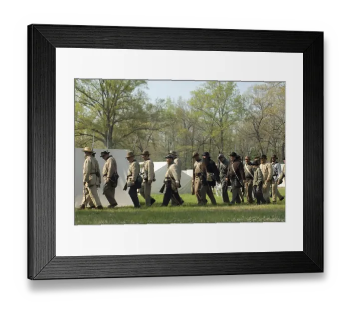 Framed Print : Civil War reenactor soldiers Framed Print : Civil War reenactor soldiers
