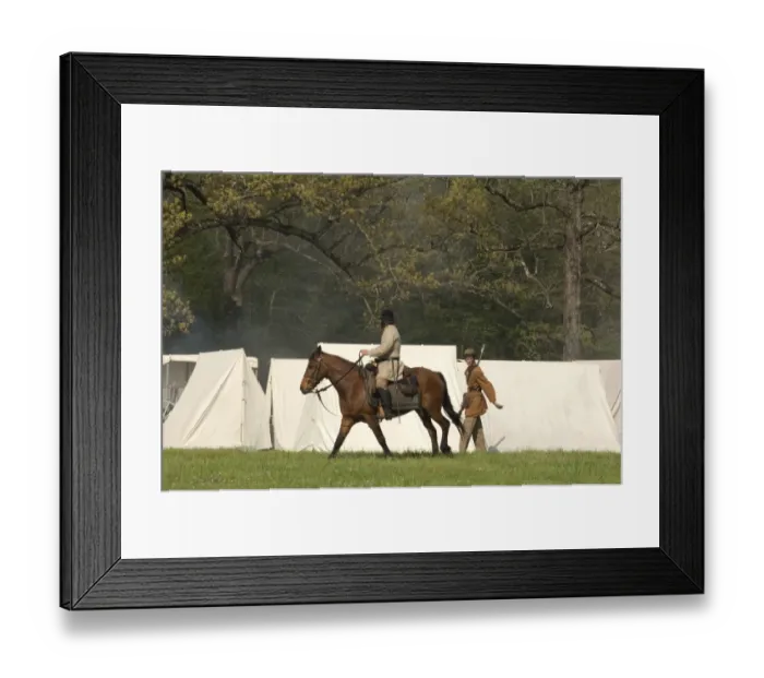 Framed Print : Civil War reenactors