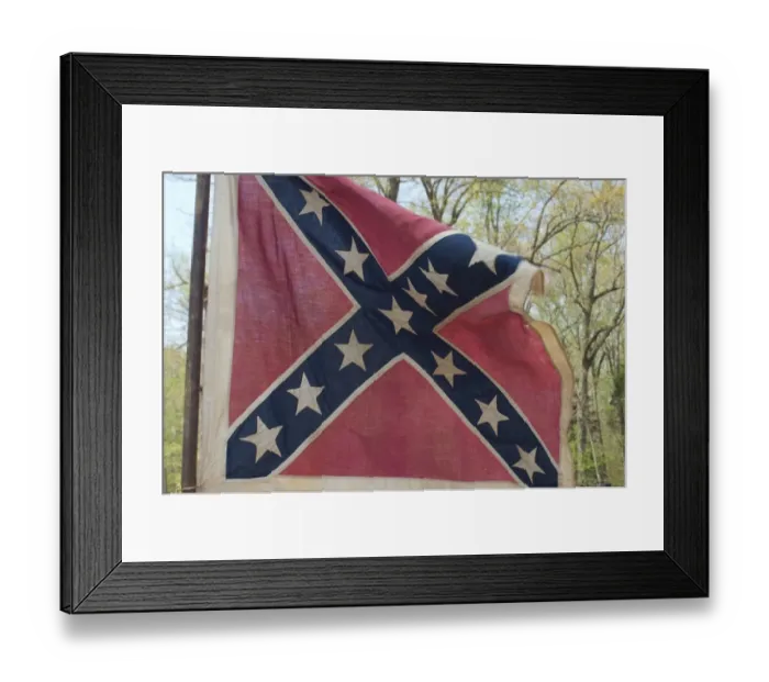 Framed Print : Handmade Confederate battle flag replica Framed Print : Handmade Confederate battle flag replica