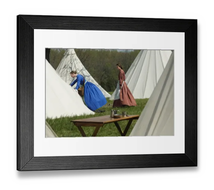 Framed Print : Reenactors at a Confederate encampment, Shiloh battlefield Framed Print : Reenactors at a Confederate encampment, Shiloh battlefield
