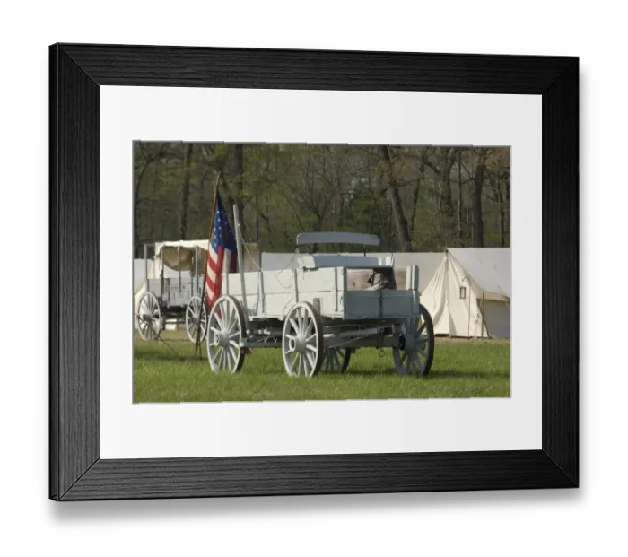 Framed Print : Civil War encampment reenactment