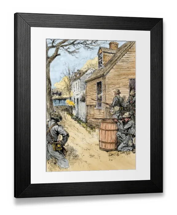 Framed Print : Confederate defense of Fredericksburg, US Civil War