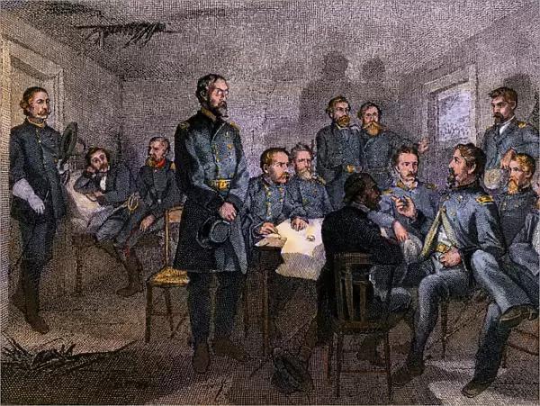 General Meades council of war at Gettysburg