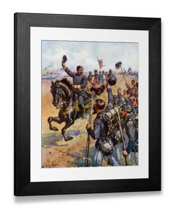 Framed Print : General McClellan on the Union lines at Antietam, 1862