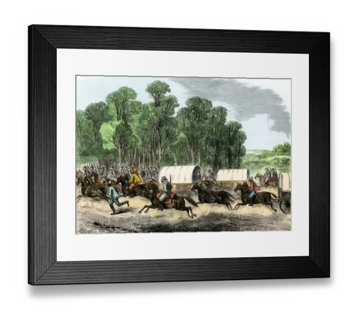 Framed Print : Confederate President Jefferson Davis escaping capture, 1865