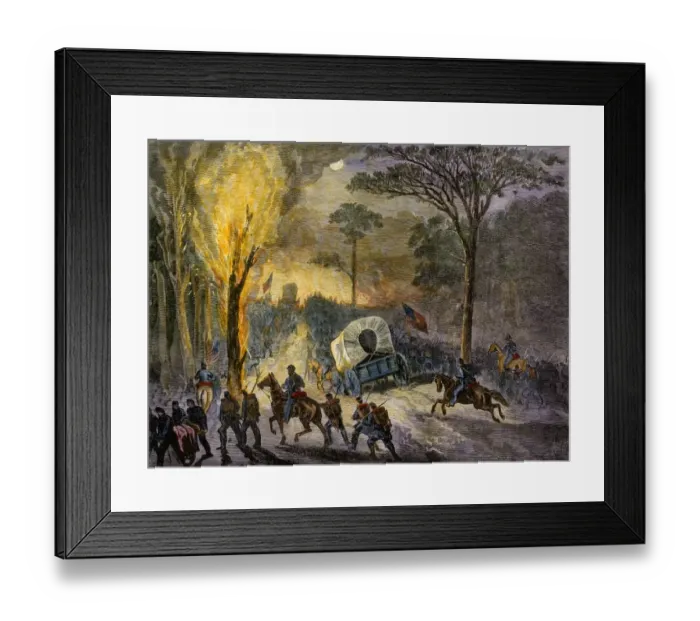 Framed Print : Union troops on the move at Chancellorsville, Civil War, 1863 Framed Print : Union troops on the move at Chancellorsville, Civil War, 1863