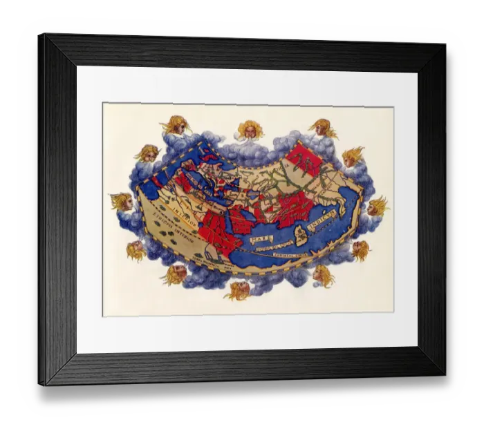 Framed Print : Ptolemys world map, circa 150 AD Framed Print : Ptolemys world map, circa 150 AD