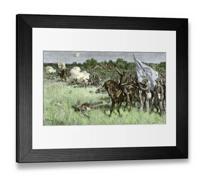 Framed Print : Rallying Confederate troops under Bee Framed Print : Rallying Confederate troops under Bee