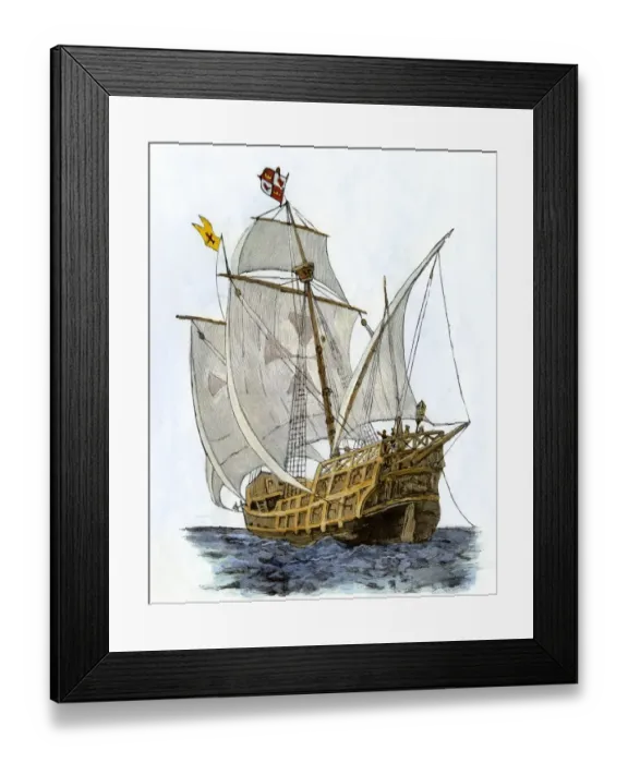 Framed Print : Caravel Santa Maria Framed Print : Caravel Santa Maria