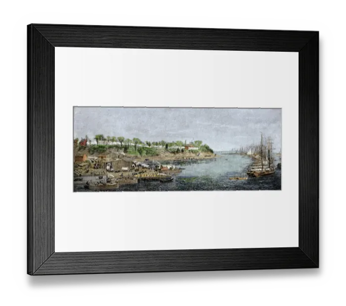 Framed Print : General Grants headquarters and base of supplies on the James River Framed Print : General Grants headquarters and base of supplies on the James River