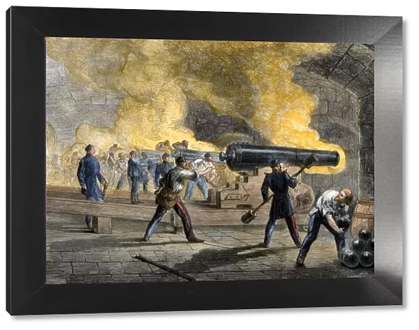 Fort Sumter artillery during the siege, 1861