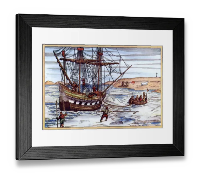 Framed Print : Arctic voyage of Willem Barents, 1500s Framed Print : Arctic voyage of Willem Barents, 1500s