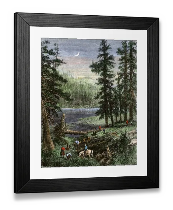 Framed Print : Wheelers expedition in the southern Rockies, 1870s Framed Print : Wheelers expedition in the southern Rockies, 1870s