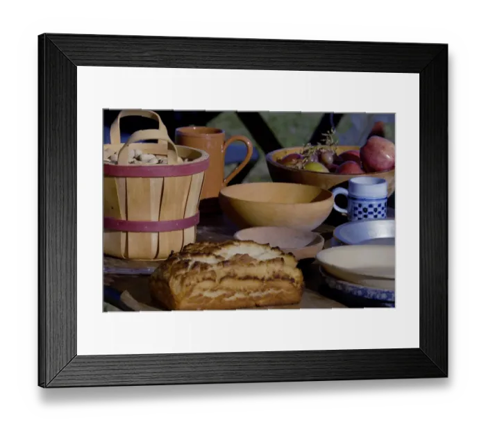 Framed Print : Camp food for Continental Army reenactors Framed Print : Camp food for Continental Army reenactors