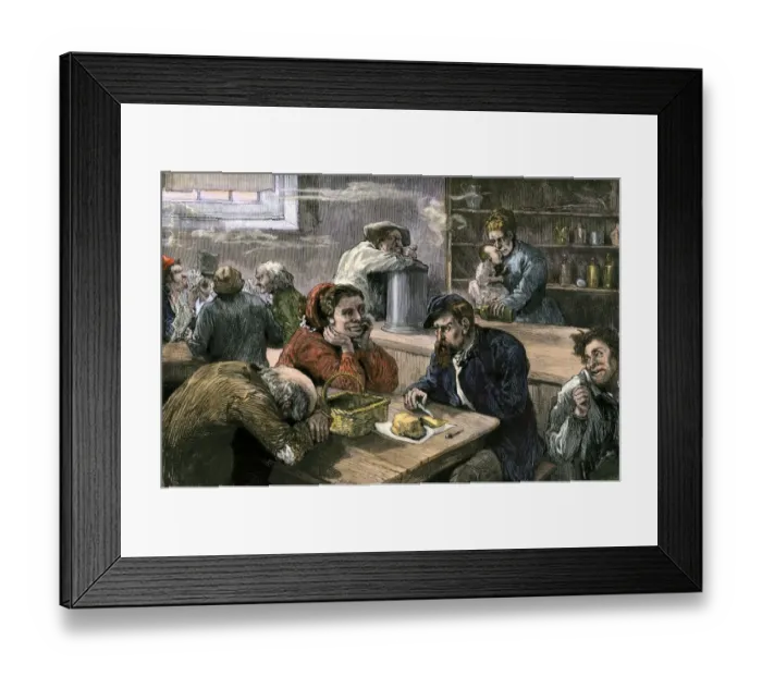 Framed Print : Charity kitchen for the poor in Philadelphia, 1870s Framed Print : Charity kitchen for the poor in Philadelphia, 1870s