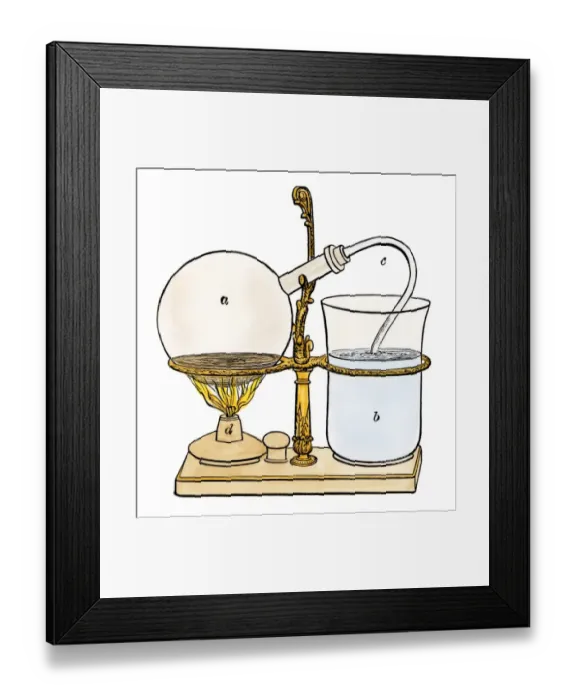 Framed Print : Coffee-making machine, 1800s