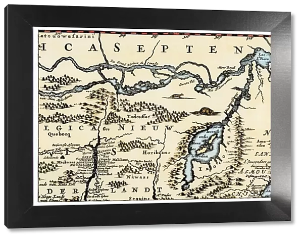 Dutch map of eastern North America, 1670