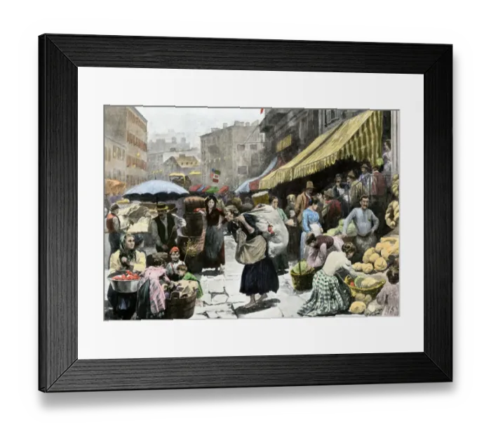 Framed Print : Italian immigrants in New York City, 1890s Framed Print : Italian immigrants in New York City, 1890s
