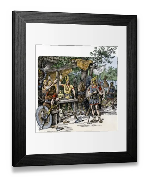 Framed Print : Vikings in the New World Framed Print : Vikings in the New World