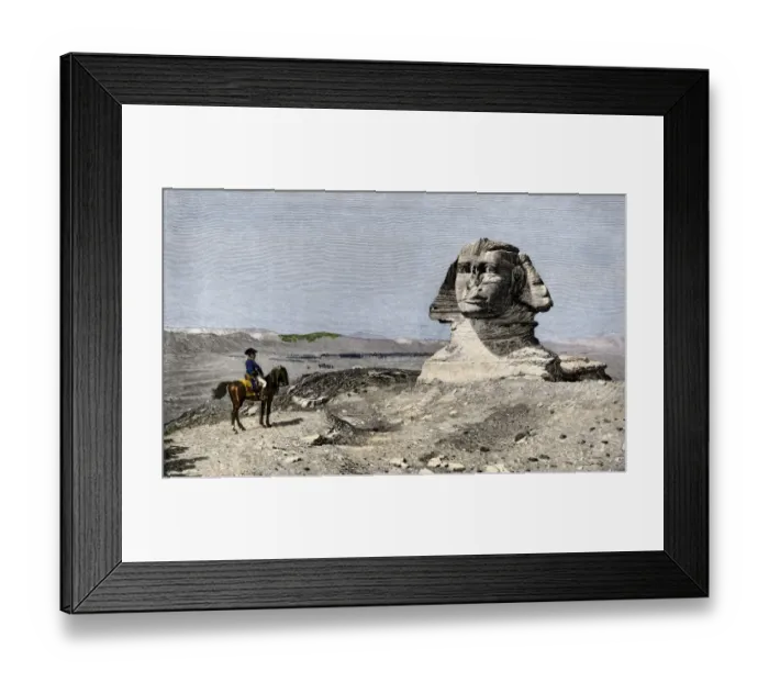 Framed Print : Napoleon and the Sphinx at the time of the French invasion of Egypt