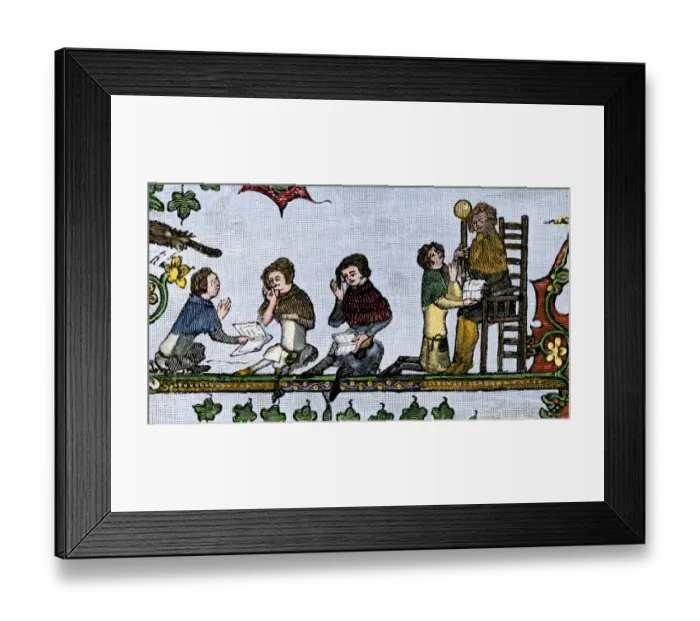 Framed Print : Medieval school Framed Print : Medieval school