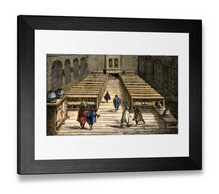 Framed Print : Chained books in a Dutch library Framed Print : Chained books in a Dutch library