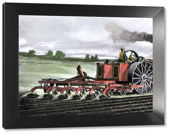 Steam plow on a Dakota farm, 1890s