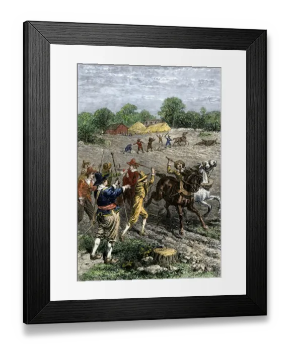 Framed Print : Conflict between English and Dutch colonists in Connecticut Framed Print : Conflict between English and Dutch colonists in Connecticut