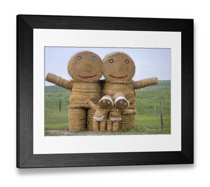 Framed Print : Hay family, North Dakota