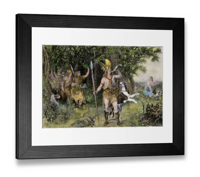 Framed Print : Hermann blowing his horn Framed Print : Hermann blowing his horn