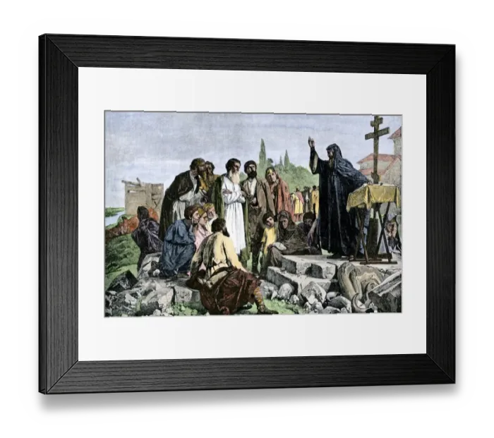 Framed Print : Apostle Andrew spreading Christianity into the Russia Framed Print : Apostle Andrew spreading Christianity into the Russia