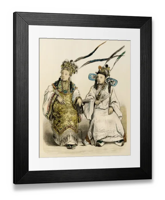 Framed Print : Stylish Chinese women, 1800s