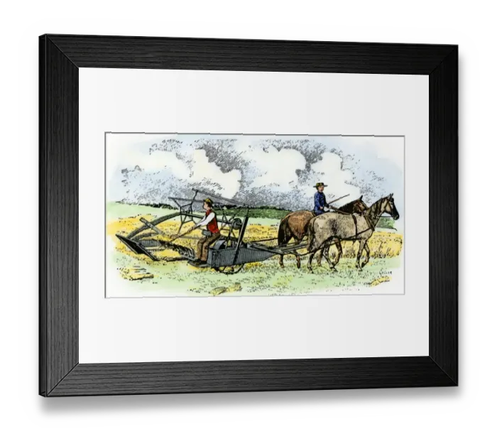 Framed Print : Cyrus Hall McCormicks reaper Framed Print : Cyrus Hall McCormicks reaper