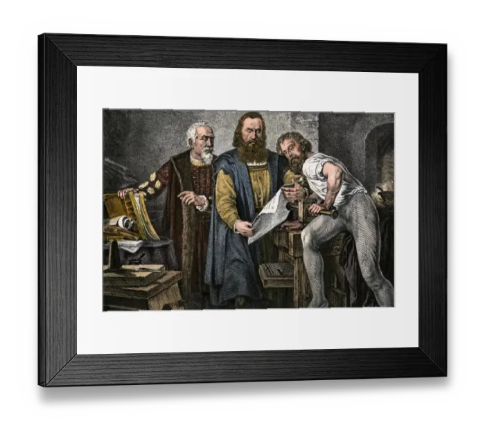 Framed Print : Printing the Gutenberg Bible, 1453