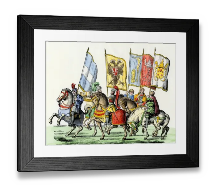 Framed Print : Charles V and Pope Clement VIII entering Bologna Framed Print : Charles V and Pope Clement VIII entering Bologna