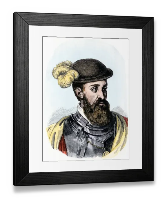 Framed Print : Francisco Pizarro portrait Framed Print : Francisco Pizarro portrait