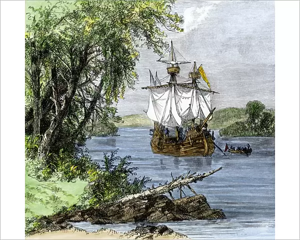 Verrazano in Narragansett Bay, 1520s