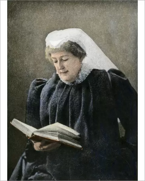 Lady Isabel Burton with her memoirs