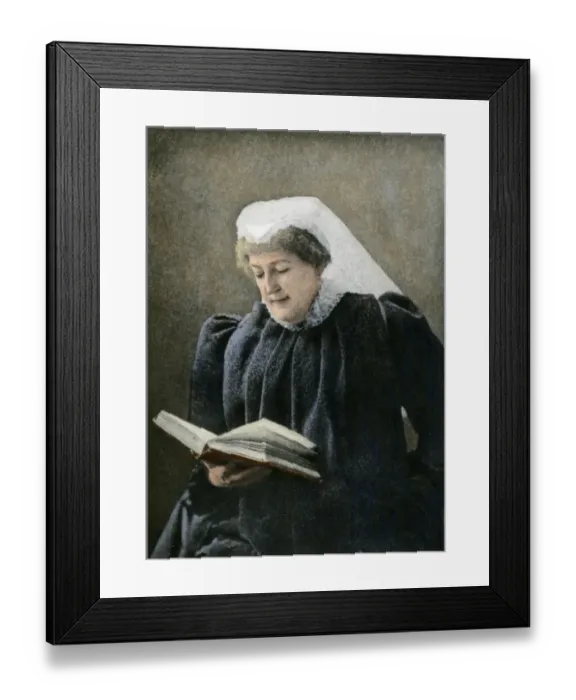 Framed Print : Lady Isabel Burton with her memoirs
