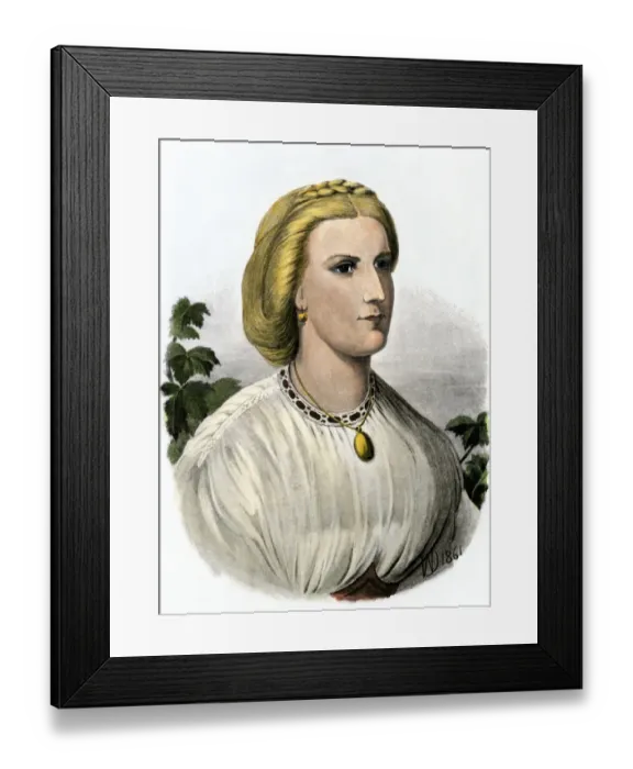 Framed Print : Isabel Burton as a young woman
