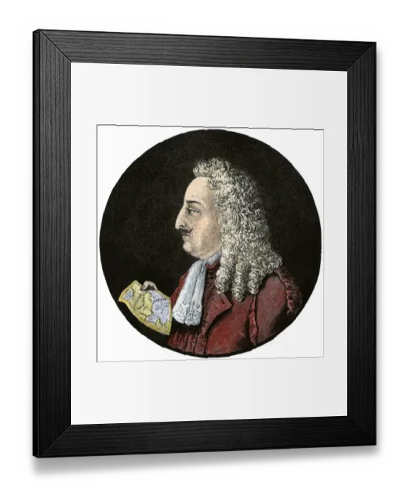 Framed Print : Rene-Robert Cavelier, Sieur de La Salle