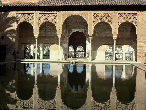 Alhambra palace and reflecting pool, Granada, Spain
