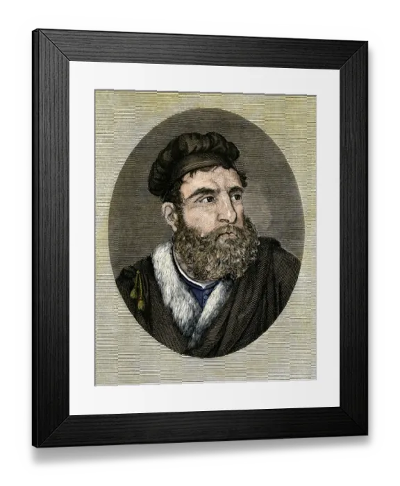 Framed Print : Portrait of Marco Polo Framed Print : Portrait of Marco Polo