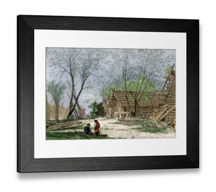 Framed Print : Russian village on the banks of the Volga Framed Print : Russian village on the banks of the Volga